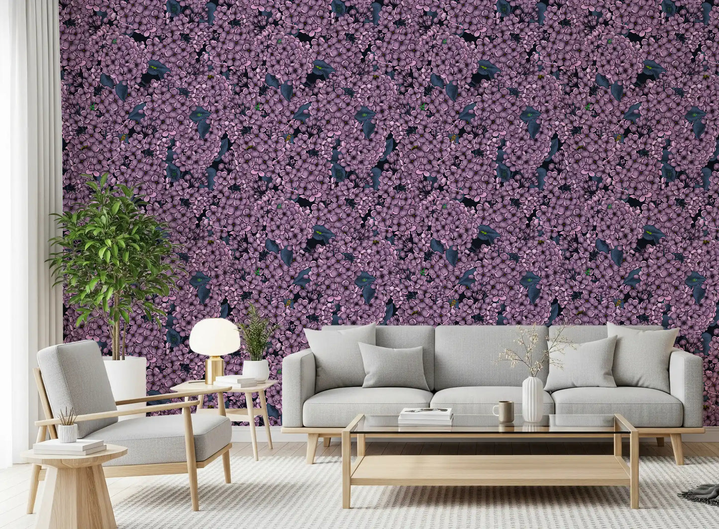 Violet Lilac garden Wallpaper⁠