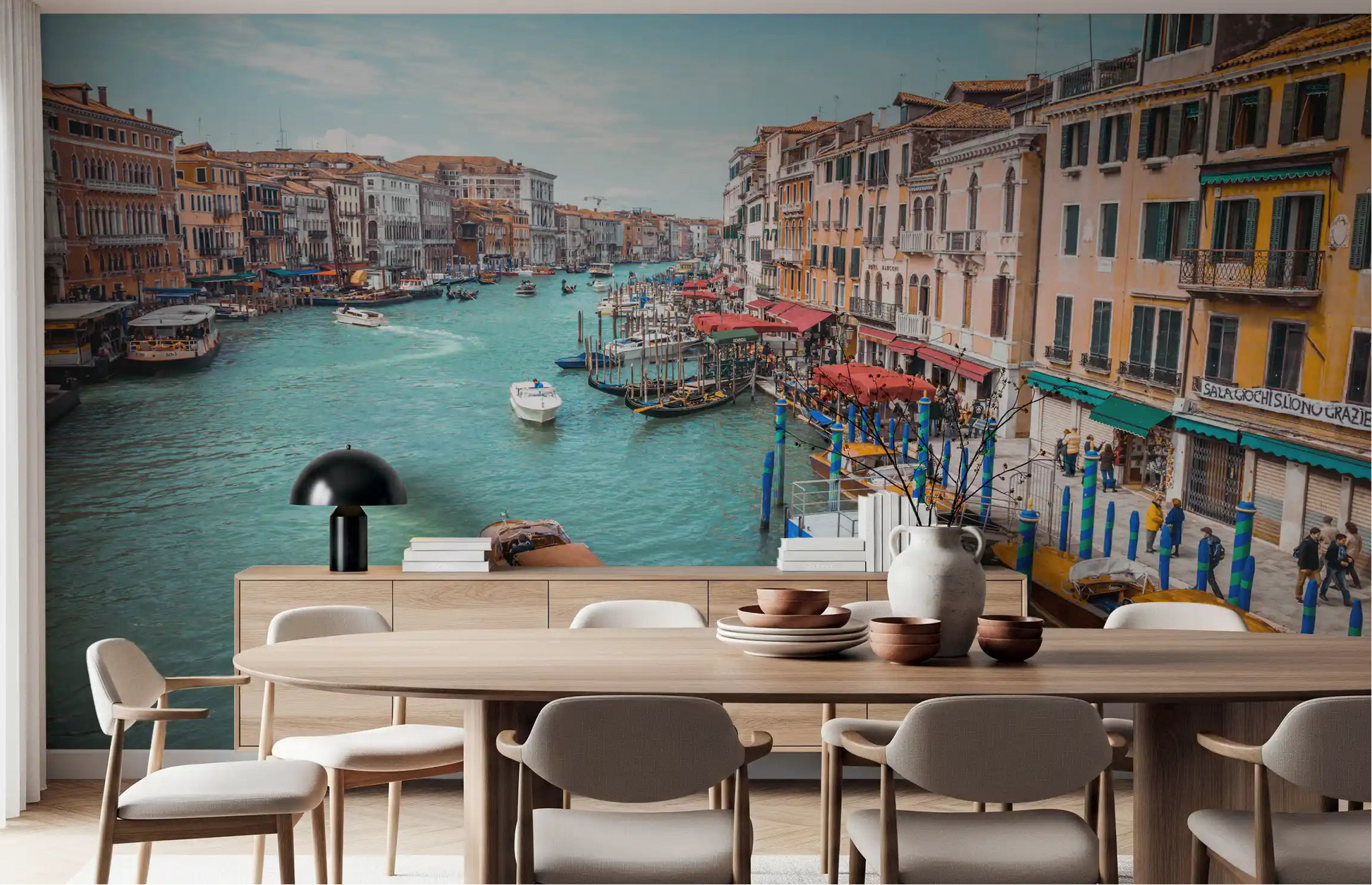 Venice cityscape with gondolas Grand Canal Splendor Wall Mural.