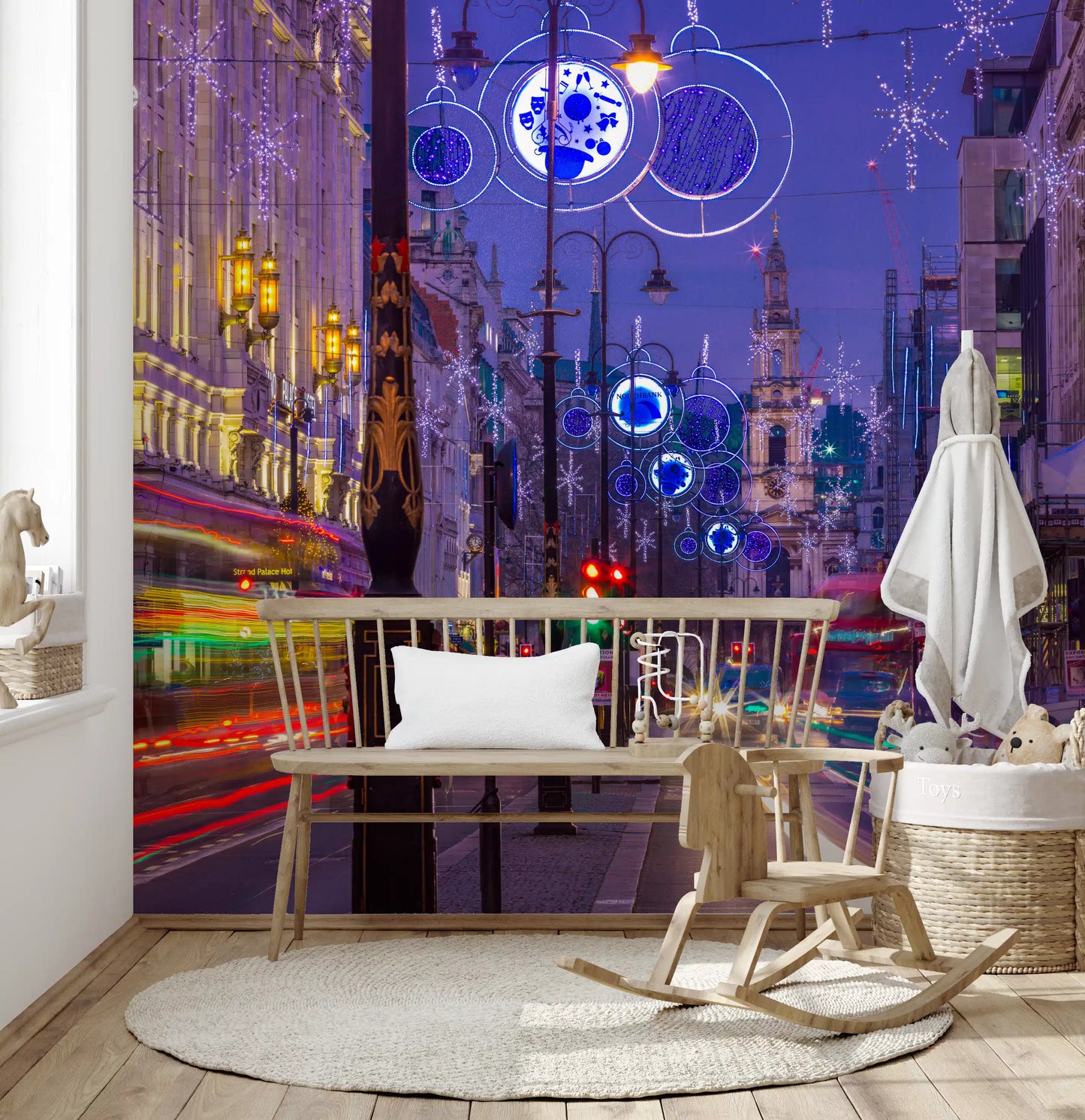 Metropolitan Magic: Night Lights & City Trails Wall Mural