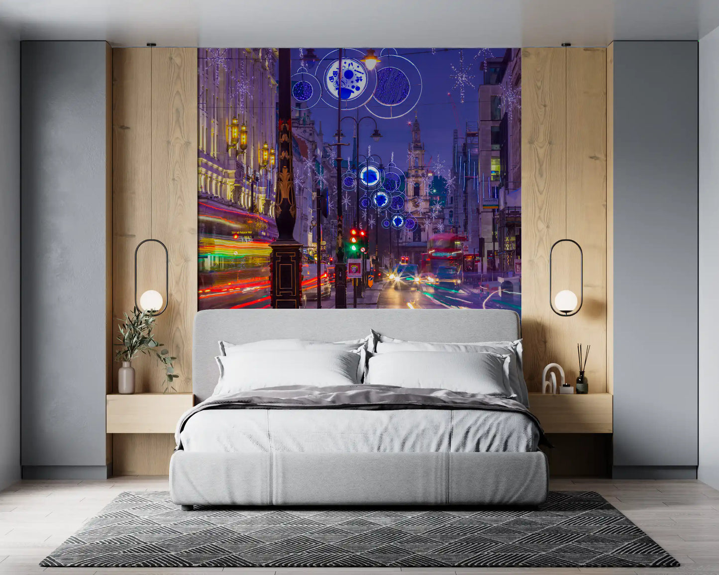 Metropolitan Magic: Night Lights & City Trails Wall Mural