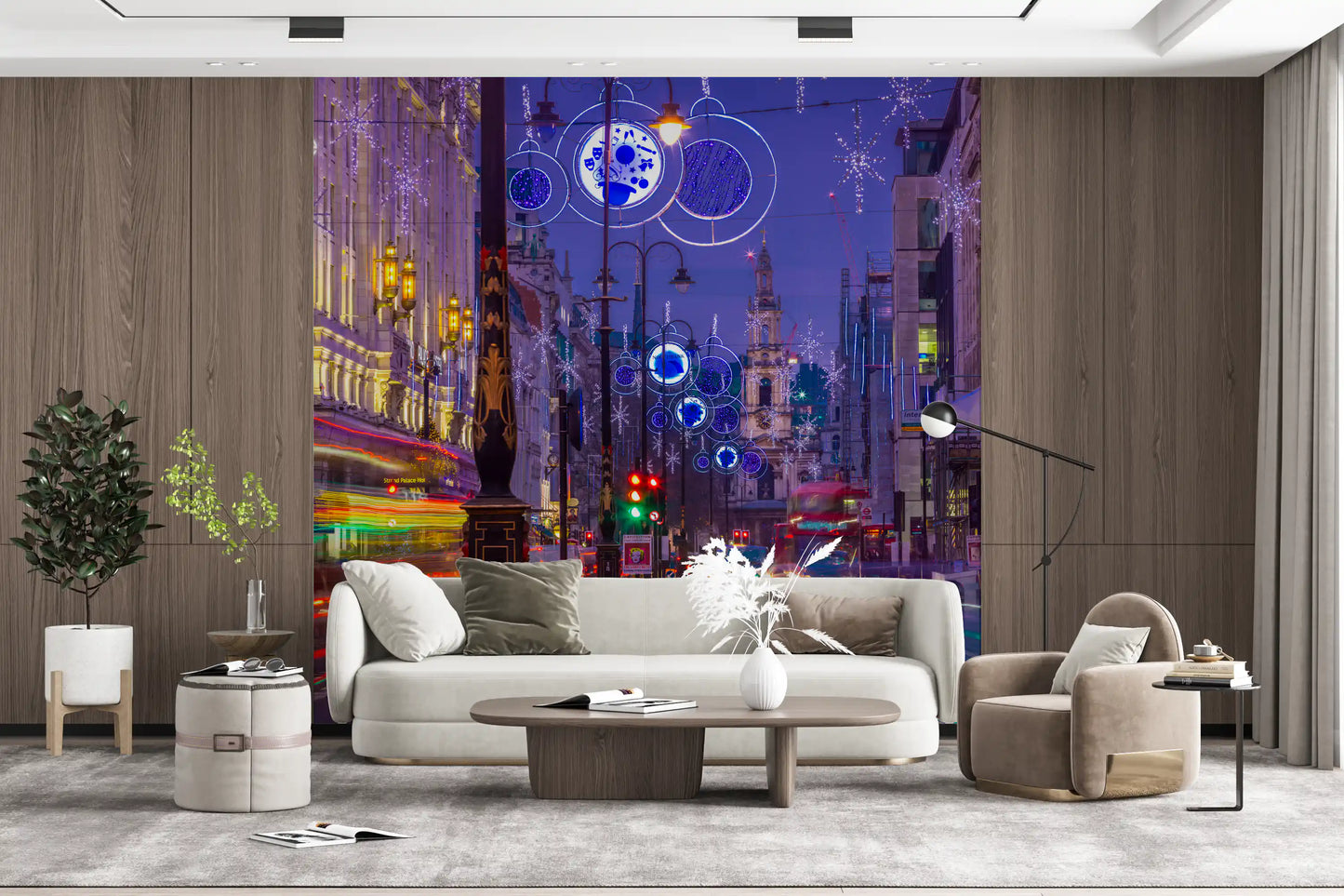Metropolitan Magic: Night Lights & City Trails Wall Mural