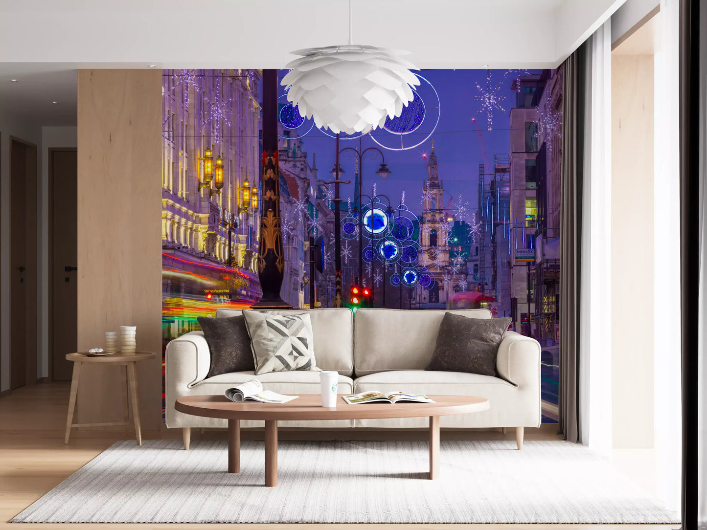 Metropolitan Magic: Night Lights & City Trails Wall Mural