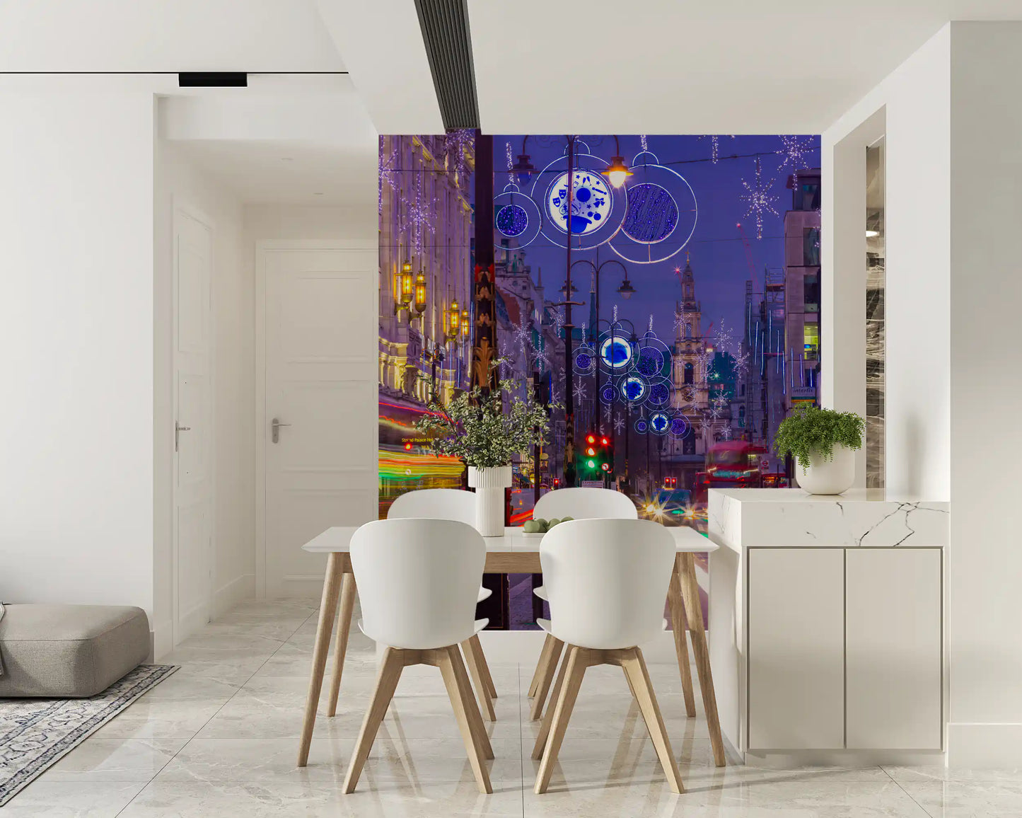 Metropolitan Magic: Night Lights & City Trails Wall Mural
