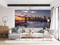 Panoramic skyline view with One World Trade Center skyscraper wall mural., GD9865