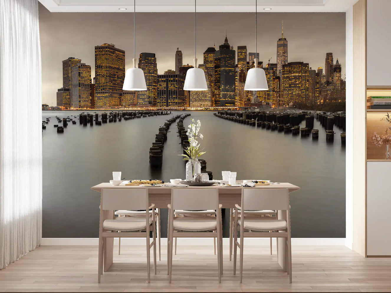 NYC Urban Glow Wall Mural