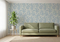 Painted Coraline Dreaming Blue Wallpaper for a bright living room feature wall., GD9874