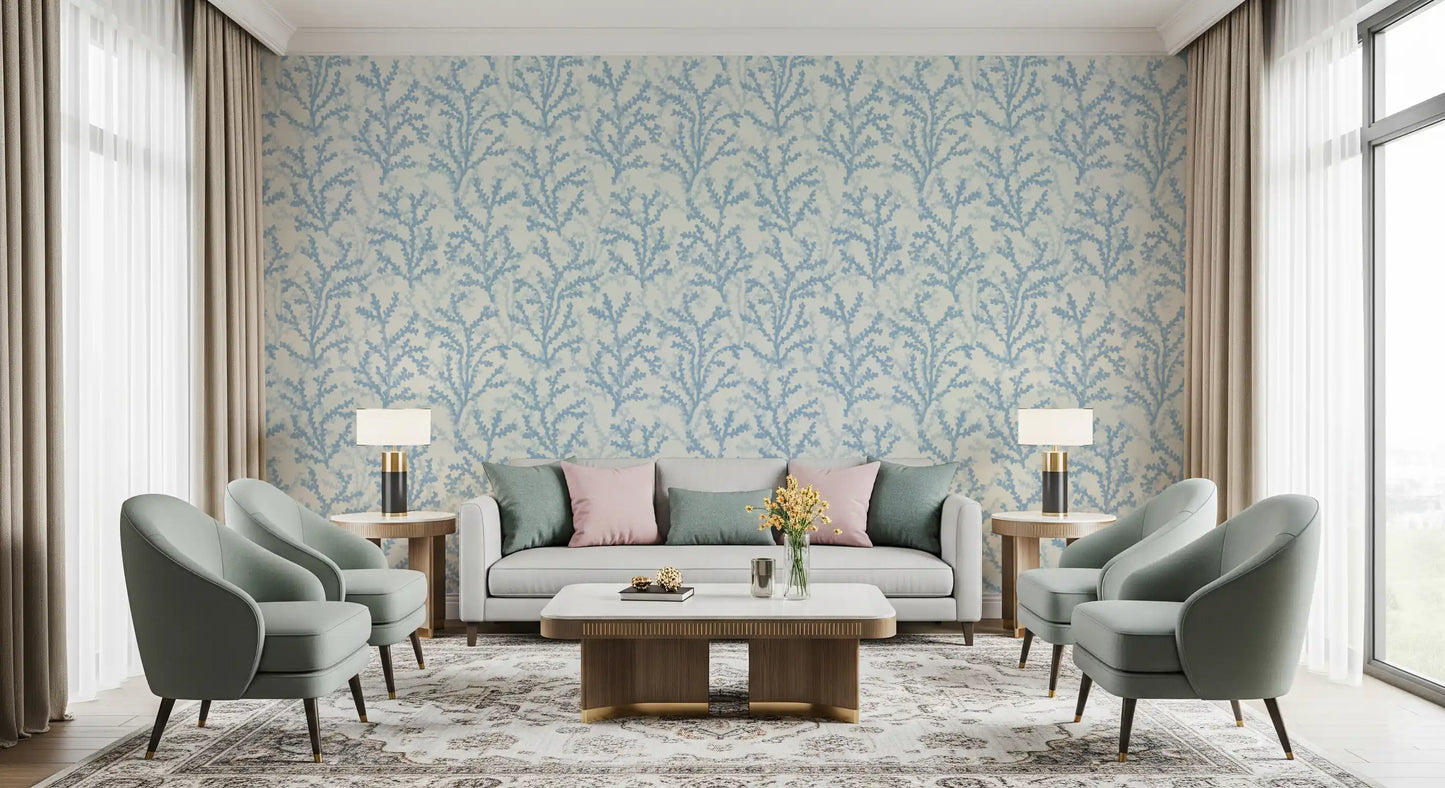Abstract Coraline wallpaper for an inviting hallway and foyer space., GD9874