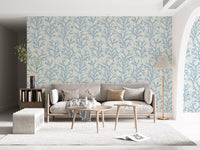 Painted Coraline Dreaming Blue Wallpaper for modern living room., GD9874