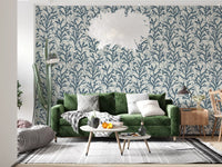 Coraline aquatic plant wallpaper for flat living spaces.