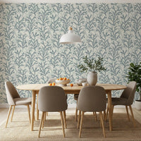 Subtle coraline branch pattern wallpaper in slate grey for wall surfaces., GD9877