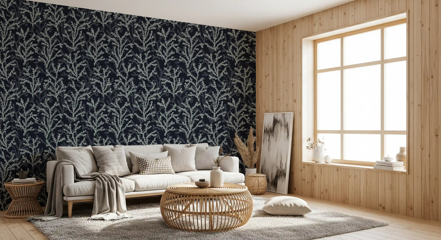 Coraline theme wallpaper showing organic branching natural structures.