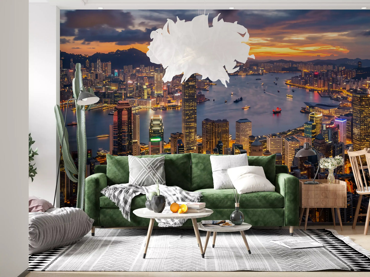 Hong Kong Twilight Skyline Wall Mural