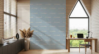 Repeat rhythm of free-flowing waves across Soft Blue Wave wallpaper.
