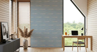 Cream wave strokes drift across a workspace as the Soft Blue Boho Coastal wallpaper.
