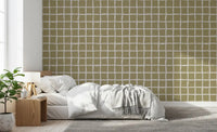 This light Boho wallpaper brings an earthy and organic texture to a bedroom
