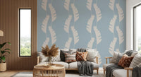 Coastal wall mural bringing a gentle tropical feel to a cozy living room., GD9917