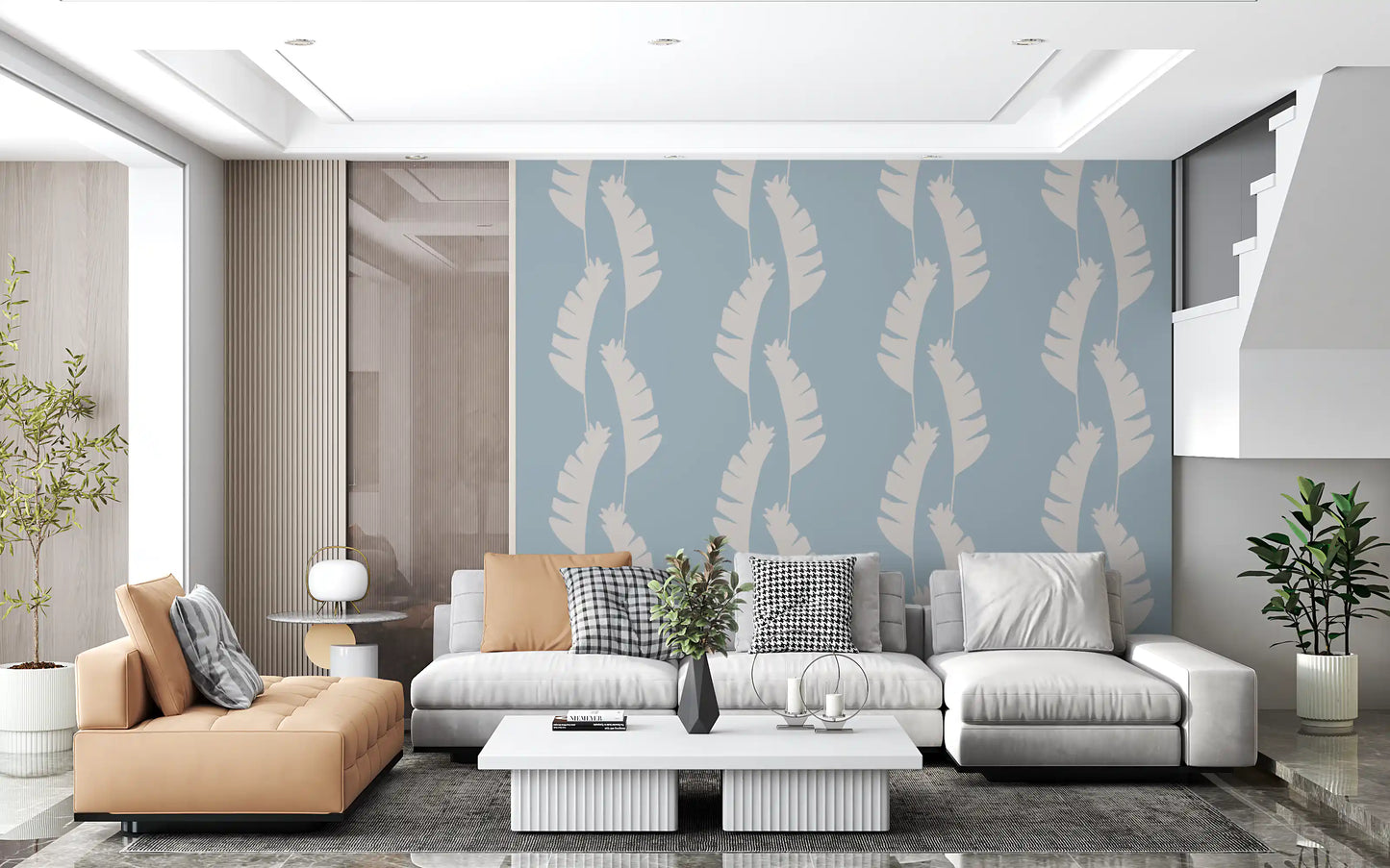 Boho wallpaper presenting an understated natural motifs., GD9917