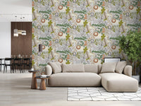Cream and green tones found on the Whimsical Safari Pals Wallpaper.