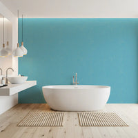 Turquoise fabric look found on this blue linen texture modern wallpaper.