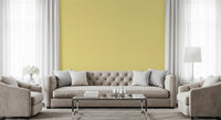 Welcoming hallway adorned in soft yellow linen texture wallpaper., GD9948