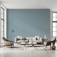 Mid century modern wallpaper adds a refined look to a quiet living space.