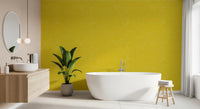 Vertical strokes on Mustard Linen Mid Century Modern Wallpaper surfaces.