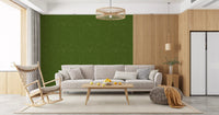 Subtle green linen wallpaper creates a focused atmosphere in a living area., GD9951
