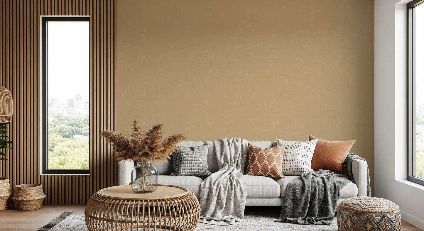 Subtle modern texture wallpaper defines the walls of a cozy lounge., GD9954