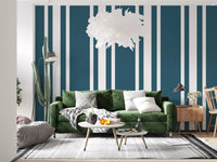 Flat lay of Blue Ticking Stripe Coastal wallpaper., GD9957