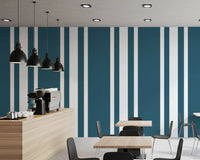 Minimalist Blue Coastal Stripe Wallpaper pattern view., GD9957
