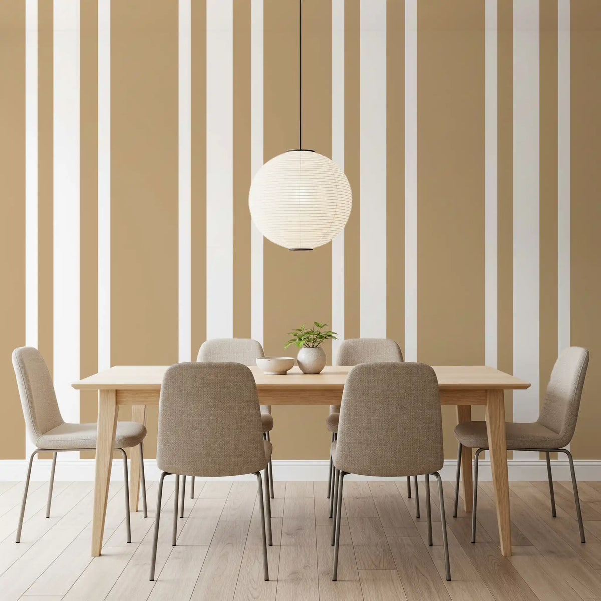 Rustic stripe farmhouse wallpaper suited for a dining room., GD9965