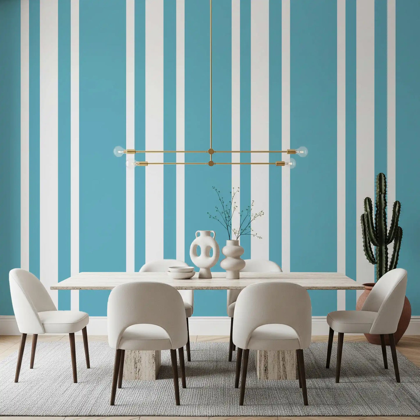 Detailed texture of the mid century stripe wallpaper.