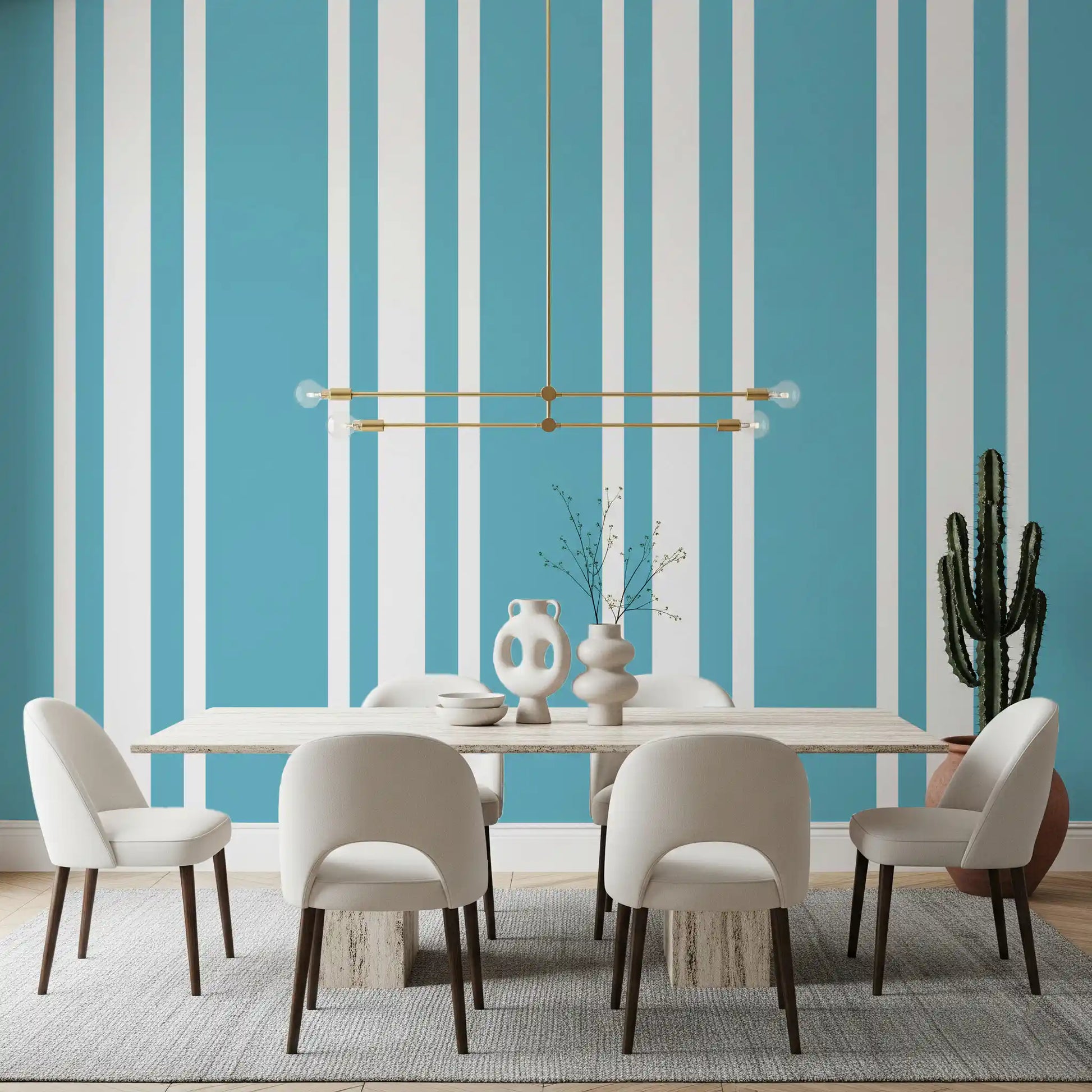 Detailed texture of the mid century stripe wallpaper.