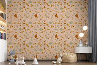 Terrazzo wallpaper creates a playful atmosphere in the nursery.
