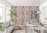 Weathered grain pattern wallpaper with cream background and taupe details