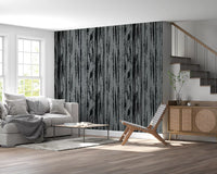 Contemporary abstract wallpaper with matte finish displaying subtle depth through grey transitions.