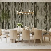 Textured wallpaper displaying organic wood fiber-inspired movement.