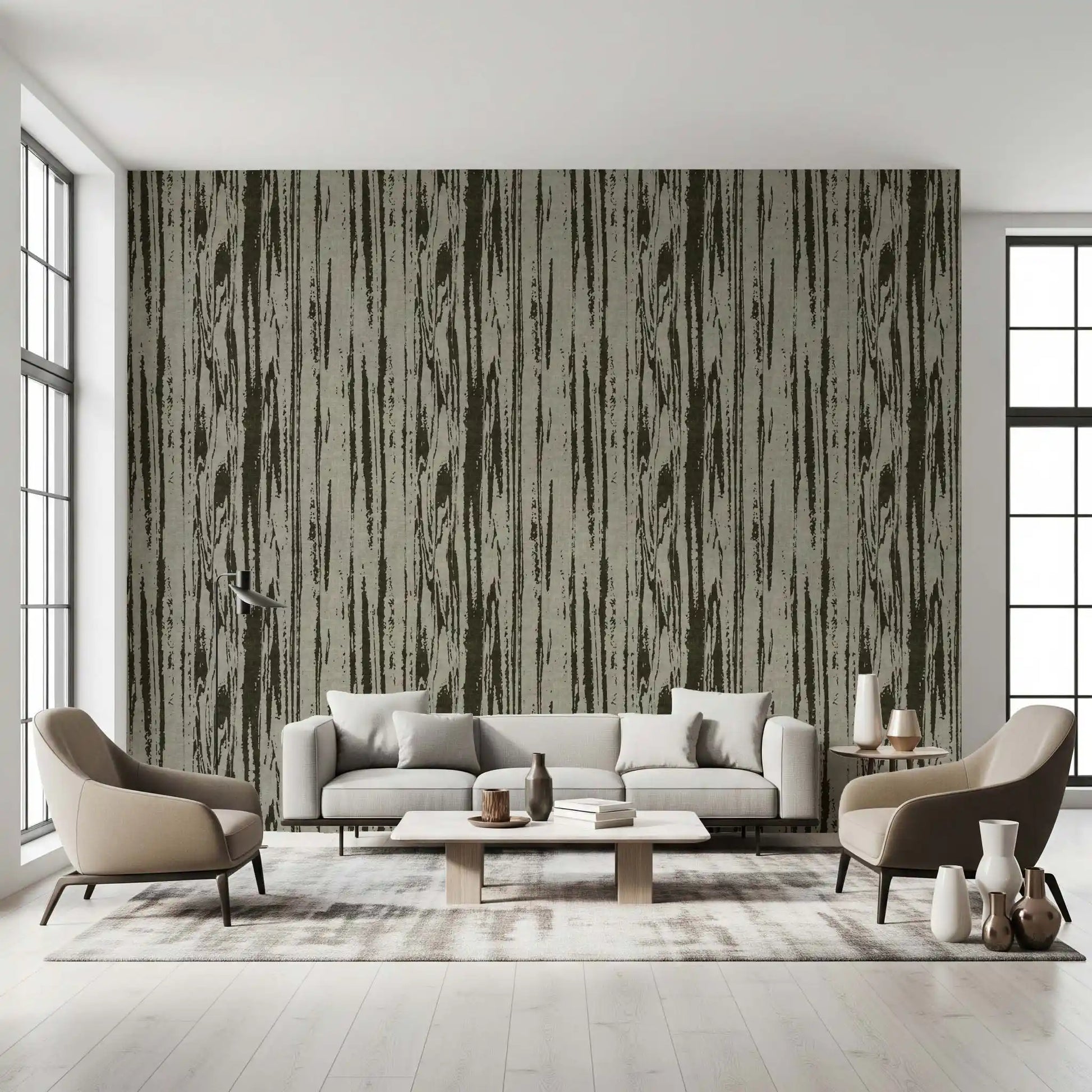 Weathered wood texture wallpaper with sophisticated shadow.
