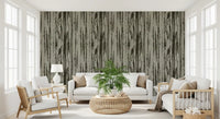 Modern wood-inspired organic wallpaper with naturalistic weathered appearance.
