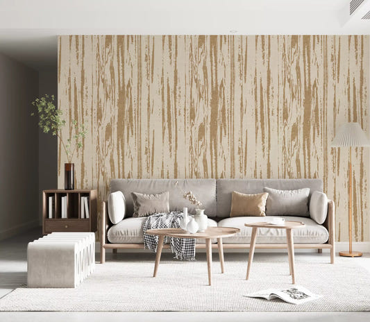 Modern abstract wallpaper with weathered timber-inspired texture lines.