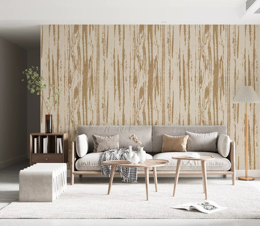 Modern abstract wallpaper with weathered timber-inspired texture lines.
