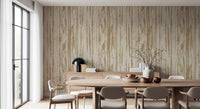 Textured woodgrain wallpaper showing soft beige neutral colour palette.
