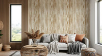 Subtle woodgrain wallpaper showing tan and cream tone.