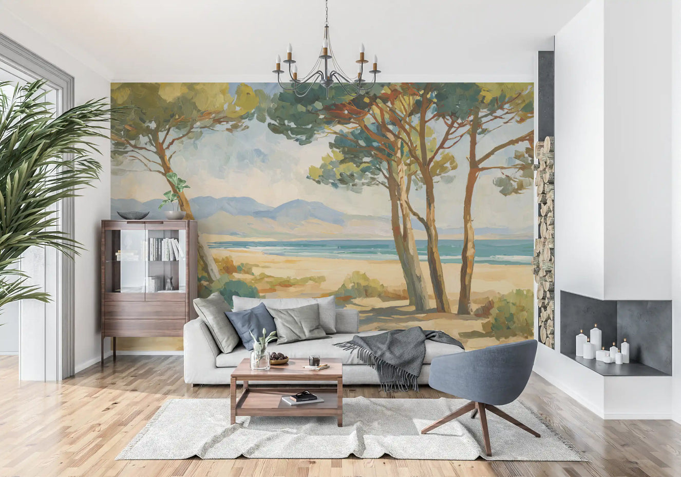 Coastal Pine Serenity Wall Mural