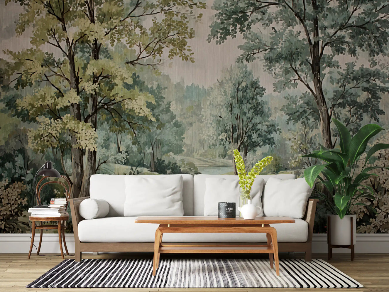 Woodland River Retreat Wall Mural