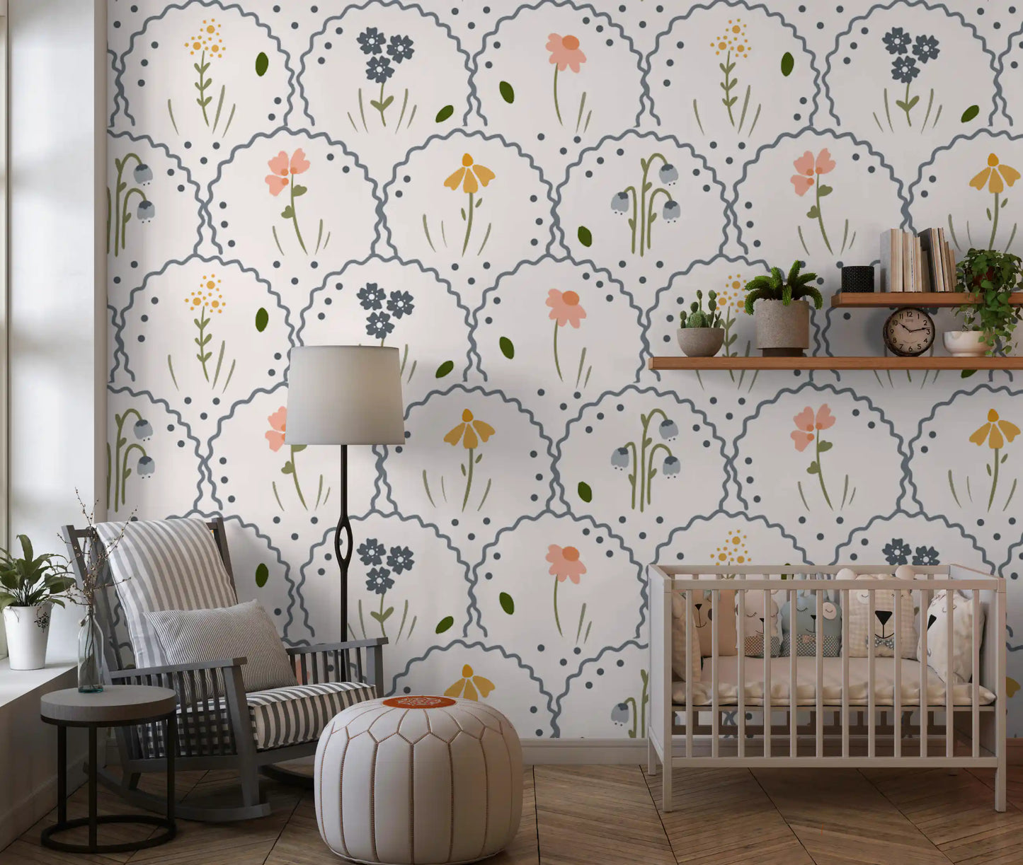 Victorian WIldflowers Wallpaper⁠