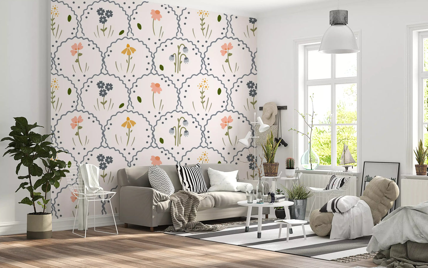 Victorian WIldflowers Wallpaper⁠