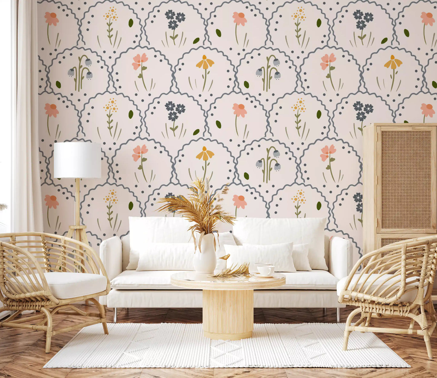 Victorian WIldflowers Wallpaper⁠