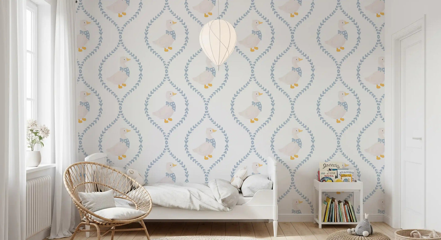 Dapper Ducks & Dainty Hearts Wallpaper⁠