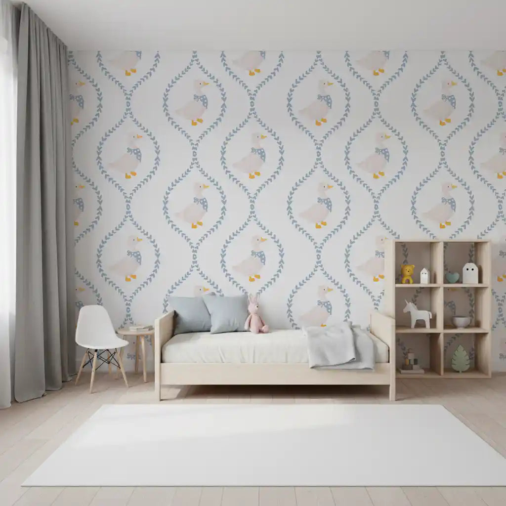 Dapper Ducks & Dainty Hearts Wallpaper⁠